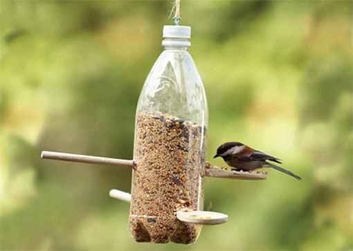 Hoe maak je een vogelvoeder uit een plastic fles