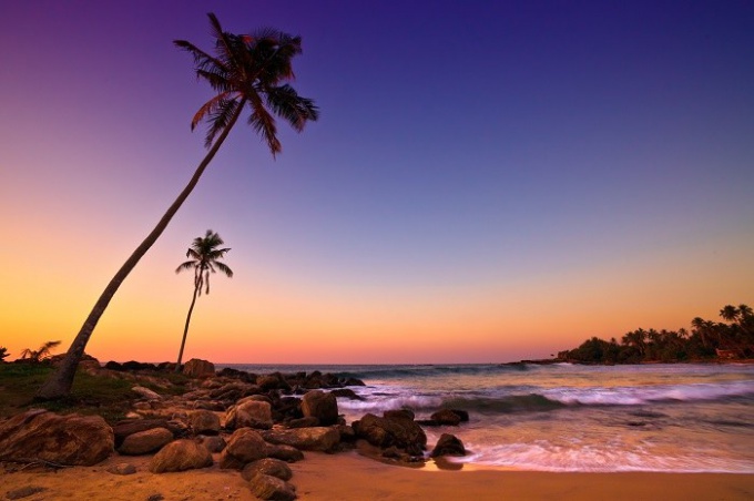 Zonsondergang in Sri Lanka