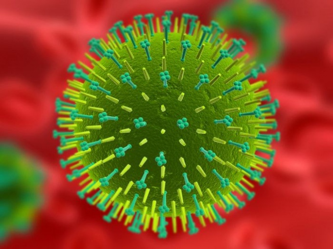 Elektronenmicroscoop van het Rubella-virus